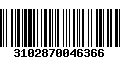 Código de Barras 3102870046366