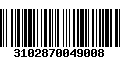 Código de Barras 3102870049008