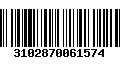 Código de Barras 3102870061574