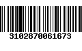 Código de Barras 3102870061673