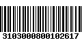 Código de Barras 3103000800102617