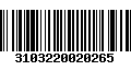 Código de Barras 3103220020265