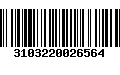 Código de Barras 3103220026564