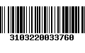 Código de Barras 3103220033760