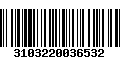 Código de Barras 3103220036532