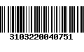 Código de Barras 3103220040751