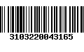 Código de Barras 3103220043165