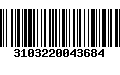 Código de Barras 3103220043684