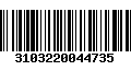 Código de Barras 3103220044735