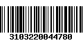 Código de Barras 3103220044780