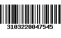 Código de Barras 3103220047545