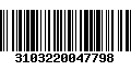 Código de Barras 3103220047798