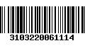 Código de Barras 3103220061114