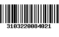 Código de Barras 3103220084021