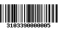 Código de Barras 3103390000005