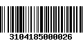 Código de Barras 3104185000026