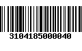 Código de Barras 3104185000040