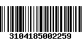 Código de Barras 3104185002259