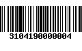 Código de Barras 3104190000004