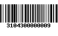 Código de Barras 3104300000009