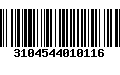 Código de Barras 3104544010116