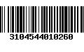 Código de Barras 3104544010260