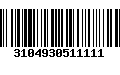 Código de Barras 3104930511111