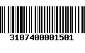 Código de Barras 3107400001501