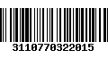 Código de Barras 3110770322015