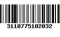 Código de Barras 3110775102032