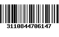 Código de Barras 3110844706147