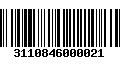 Código de Barras 3110846000021