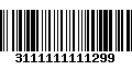 Código de Barras 3111111111299