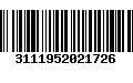 Código de Barras 3111952021726