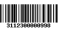 Código de Barras 3112300000998