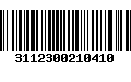 Código de Barras 3112300210410