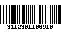 Código de Barras 3112301106910