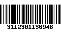 Código de Barras 3112301136948