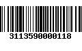 Código de Barras 3113590000118