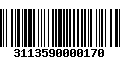 Código de Barras 3113590000170