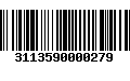 Código de Barras 3113590000279