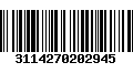 Código de Barras 3114270202945