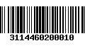 Código de Barras 3114460200010