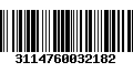 Código de Barras 3114760032182