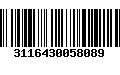 Código de Barras 3116430058089