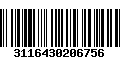 Código de Barras 3116430206756