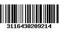 Código de Barras 3116430209214