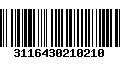 Código de Barras 3116430210210