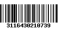 Código de Barras 3116430210739