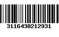 Código de Barras 3116430212931